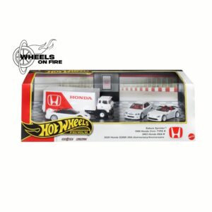 DIORAMA SAKURA SPRINTER / 1999 HONDA CIVIC TYPE R / 2003 HONDA NSX-R / 2020 HONDA S2000